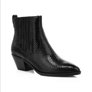 “Ash” Floyd Bis Reptile Embossed Leather Boots